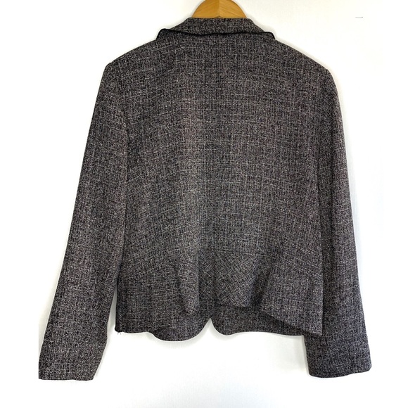 Sandro Sportswear Gray Ruffle Front Blazer Jacket - Picture 2 of 6